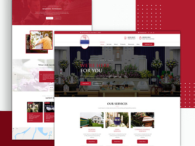 Funeral Service Provider Website UIUX Design branding design ui ux web design website design