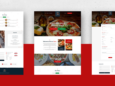 Online Pizza Delivery Website Design delivery design online pizza ui web design website design
