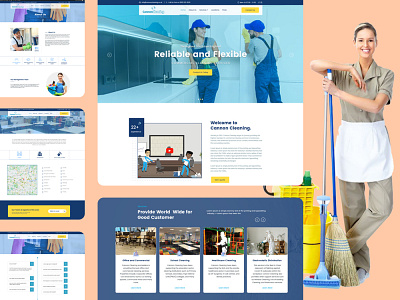 Commercial Cleaning Services Provider Website Design cleaning commercial design ui ux web design website design