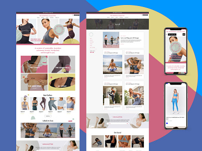 Women's Sports Activewear Online Store Design design ui ux web design website design