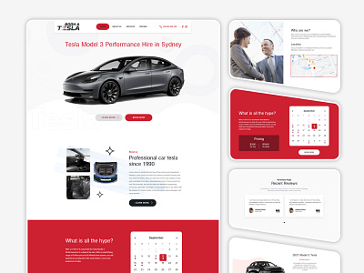 Car Rental Company Website Design Layout