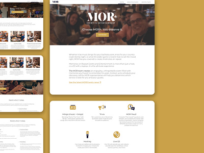 Event Planners Website UIUX Design Layout