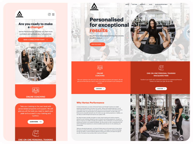 Health and Fitness Coach UI/UX Website Layout by Samarpan Infotech on ...