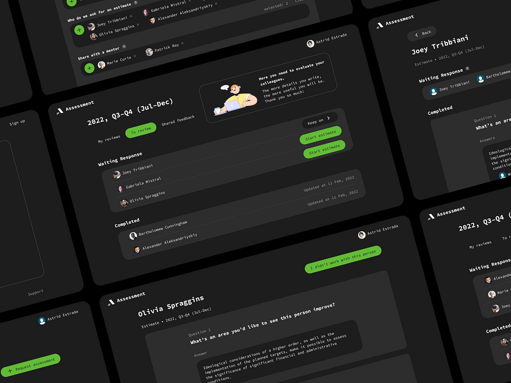 360 Degree Feedback UX/UI Design by MarsG on Dribbble