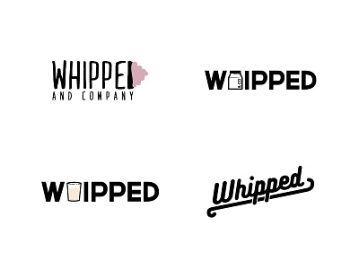 Whipped Logo Exploration bakery clean cookies graphic design logo logo exploration logos seattle sweets type typography whipped