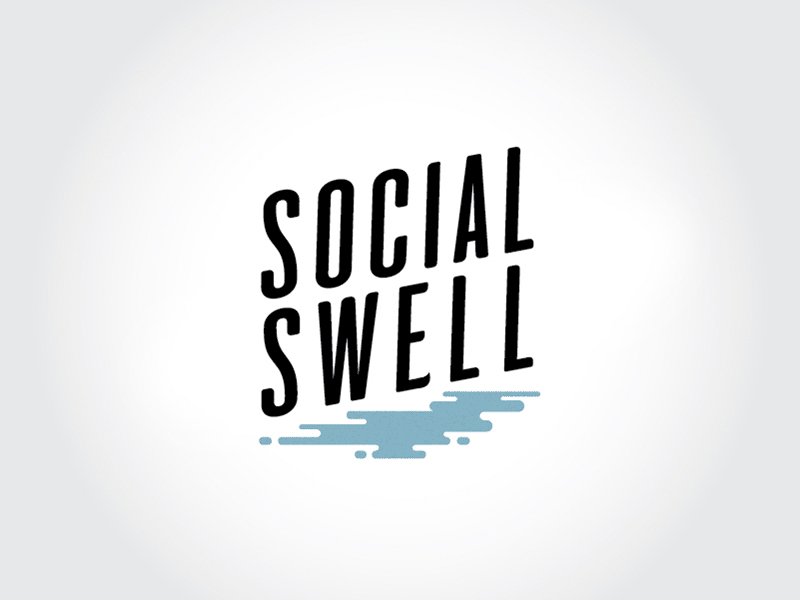 Social Swell Logo Exploration clean logo logo design minimal san serif sleek social swell vector wave whale