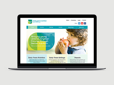 EYNP - Website Design branding children design food healthy macbook nutrition ui web website design
