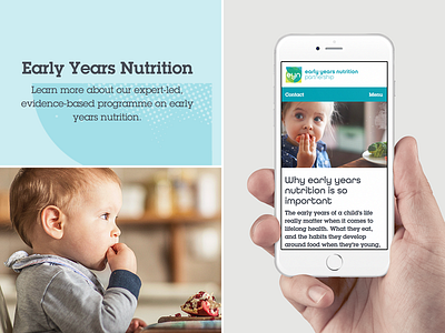 EYNP - Mobile Website Graphics branding children design food healthy mobile nutrition ui web website design