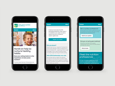 EYNP - Mobile Website Design branding children design food healthy mobile nutrition web website design