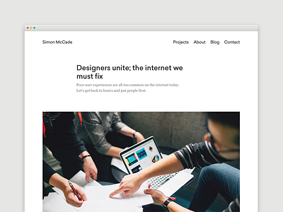 Blog - Designers unite; the internet we must fix