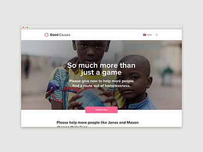 Good Causes Charity Mobile Website Design branding charity design pitch ui web web design website design
