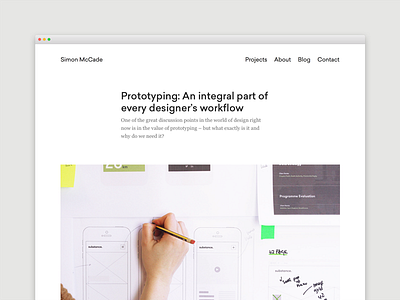 Blog - Prototyping: An integral part of a designer’s workflow blog blogging creative design designer freelance internet portfolio user experience ux web website