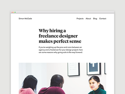 Blog - Why hiring a freelance designer makes perfect sense