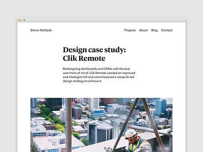 Blog - Design case study: Clik Remote blog blogging case study creative design designer freelance portfolio user experience ux website