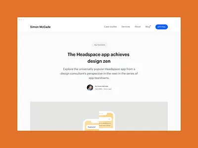 Blog - The Headspace app achieves design zen app app design app designer blog blog post consultant creative insights review startups ui uidesign ux