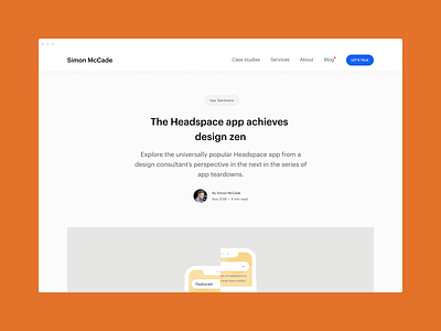 Blog - The Headspace app achieves design zen app app design app designer blog blog post consultant creative insights review startups ui uidesign ux
