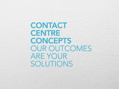 Contact Centre Concepts art direction blue branding cyan design graphic design logo logo design logotype typeface typography