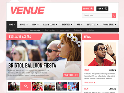 The Venue Web Design