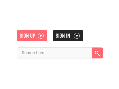 The Venue Web Design Buttons