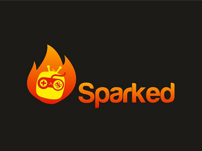 Day 8 of #thirtylogos challenge: Sparked design fire game logo news spark sparked thirtylogos