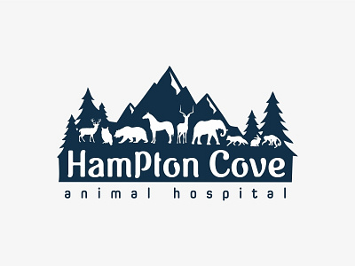 Day 19 of #thirtylogos challenge: Hampton animal design hospital logo thirtylogos