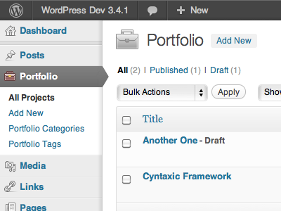 WordPress Portfolio Icon