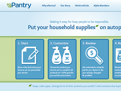 ePantry Landing automation eco sundries