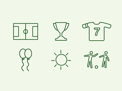 Soccer Icons icons illustration outline soccer sport webdesign