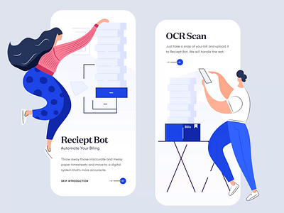 Receipt Bot App Design animation app design billing app bookkeeping clean ui finance app financial app illustration mobile mobile app mobile app design mobile application mobile design mobile ui modern app design modern ui ux vector