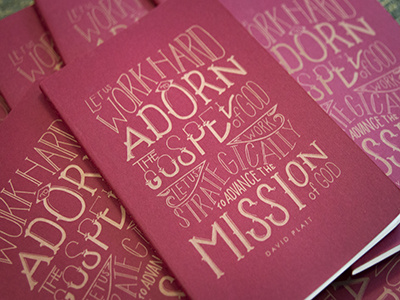 International Mission Board Booklets design designer engrave laser leavebehind moleskin rva