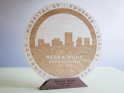 RVA Performance Awards award cut design designer engrave illustration kugo laser logo product richmond rva signage signmaking wood