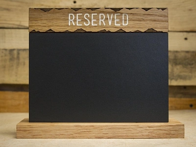 Reserved Signage brewery craft beer cut design designer engrave illustration kugo laser logo product richmond rva signage signmaking wood