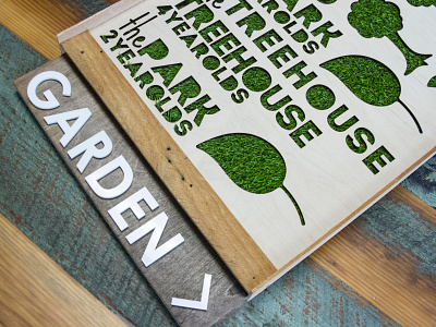 Garden Signage cut design designer engrave kugo laser product richmond rva signage signmaking signs typography wayfinding wood