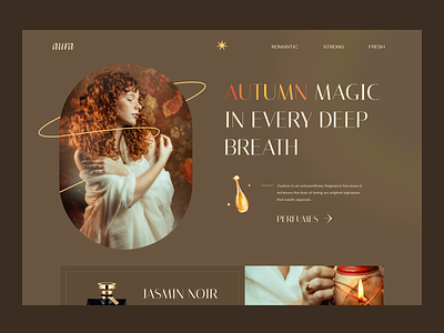 Autumn magic autumn composition figma graphic design landingpage magic orange ui ux website
