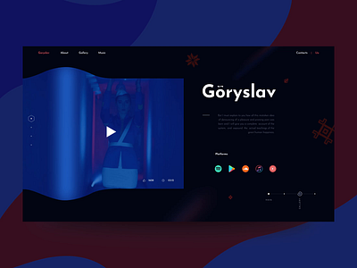 Goryslav Website after affects animation brandind business design figma photoshop show business ui ux waves website