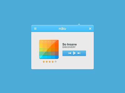 Rdio Mini Player interface music player rdio ui user