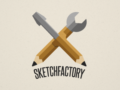 Sketchfactory factory illustration logo pencil school project screw driver sketch sketchfactory wrench