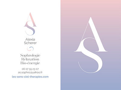Visual identity for sophrology artistic direction business card graphic design print work typography visual identity
