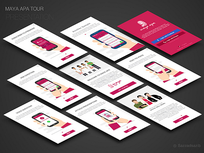 Maya Apa Tour app app tour design introduction maya apa mockup tour uiux