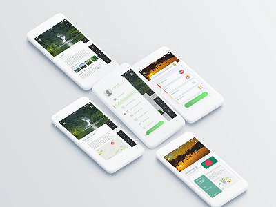 App UI for tourism app app interface bangladesh parjatan tourism ui uiux