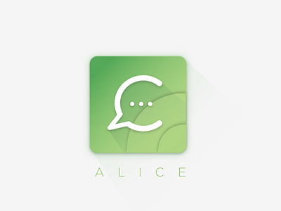 Alice App Icon alice app icon app icon chatbot mix design material design