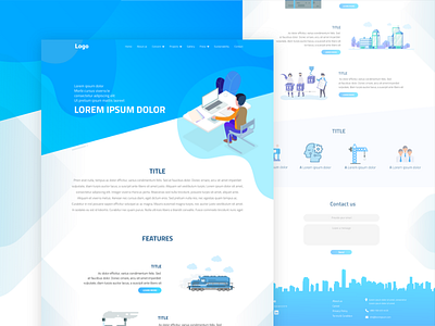 Website Landing Page adobe illustrator adobe xd branding cover design illustration landing page mockup ui uiux ux vector web design web design agency web design company website website banner website concept