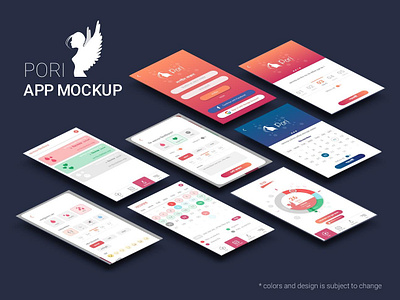 Pori App Mockup app branding design mockup ui uiux