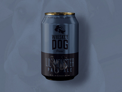 Whiskey Dog Brewing Pale Ale Can beer branding brew craft beer packaging