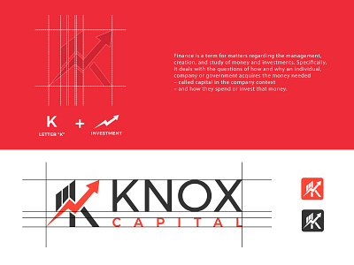 Letter K Finance logo design
