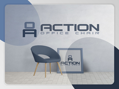 Action Office Chair Furniture Logo Design