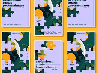 Puzzle Procrastinator design illustration