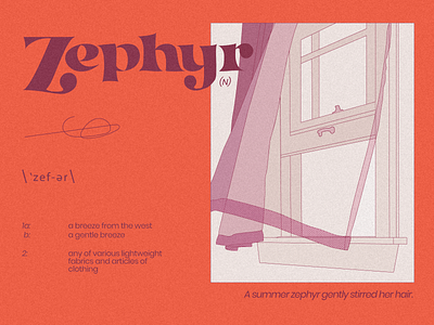 Zephyr adobe illustrator design glossary graphic graphic design halftone illustration line drawing mango modern procreate typography word zephyr