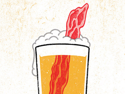 Bacon + Beer bacon barbecue bbq beer glass pint pork