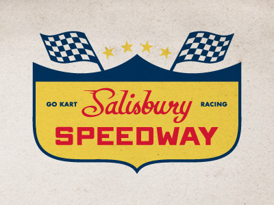 Salisbury Speedway 05 - Final badge car checkered emblem fast flag go kart script speed